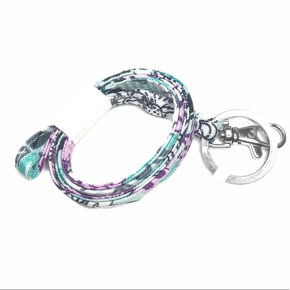 Vera Bradley Penelope’s Garden Up Zip ID and Lanyard Blue Purple - Picture 5 of 6